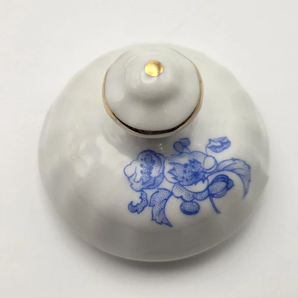 Vintage Tuppack China Blau Tiefenfurt Asian Pattern Blue & White Tea Pot Germany